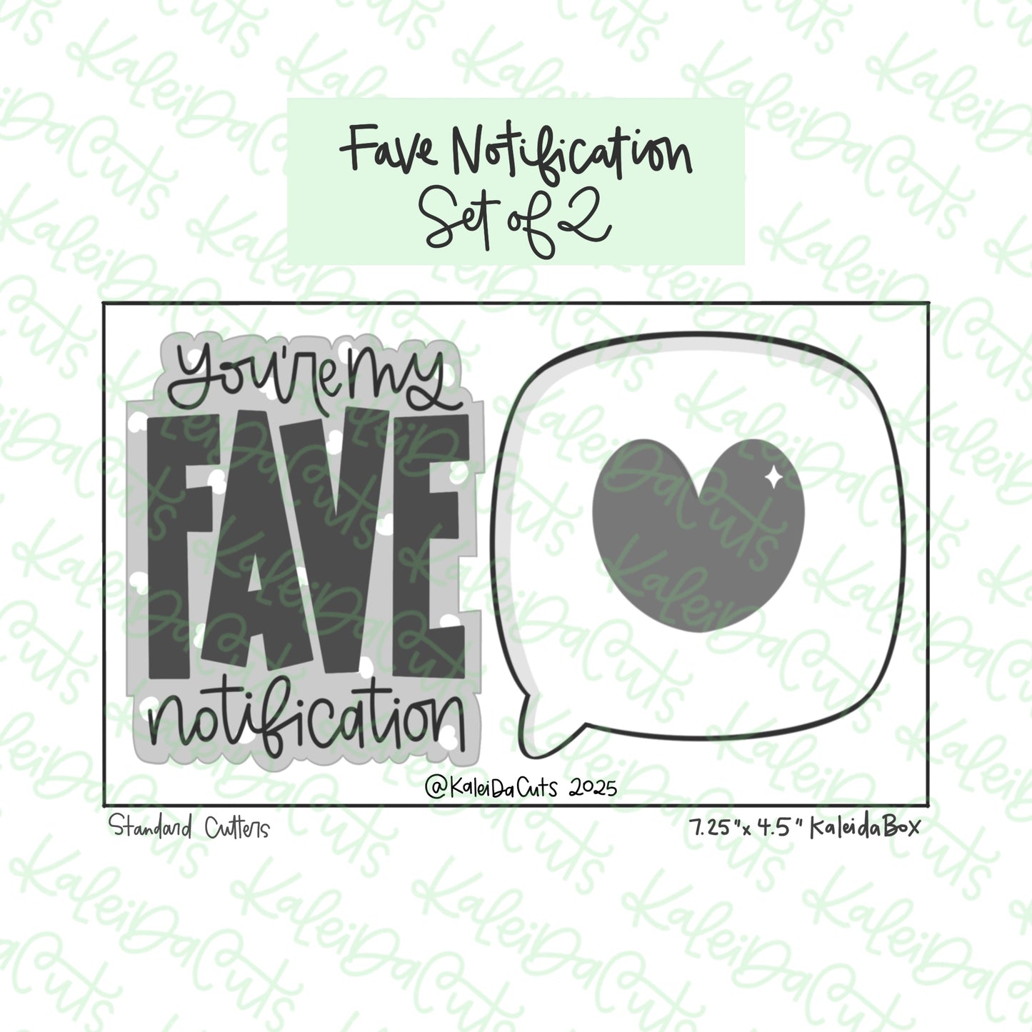 Fave Notification Cookie Cutters Set of 2