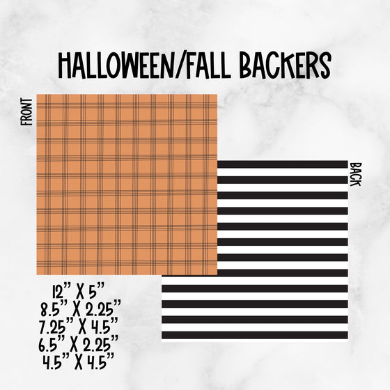 Printed Halloween/Fall Box Backers - Choose Your Size