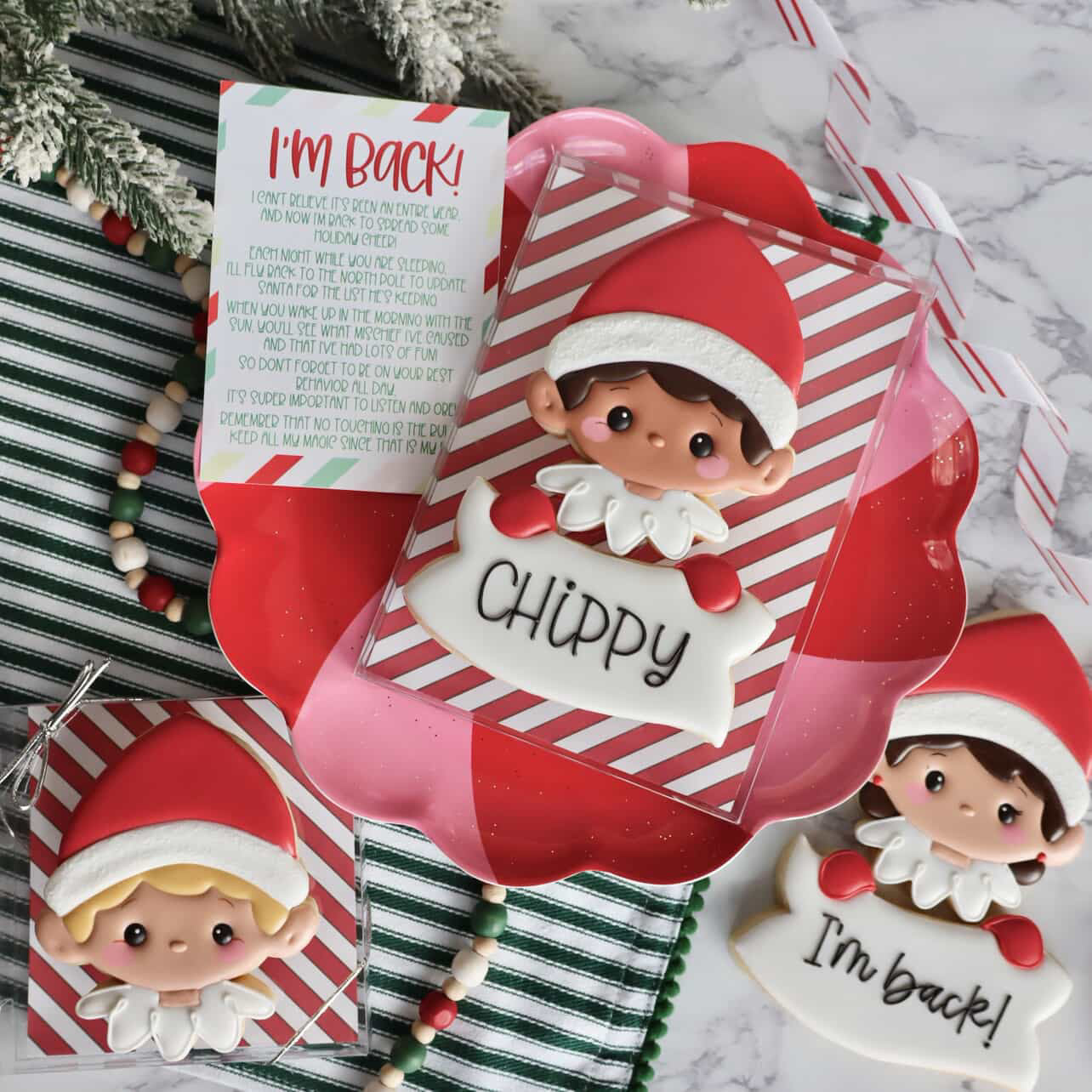 2025 Elf Banner Cookie Cutters Set of 3