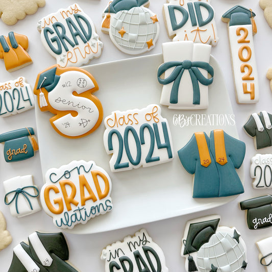 6 B's Creations (Graduation 2024" Set of 14 Cookie Cutters