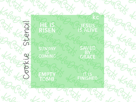 Religious Conversation Eggs Stencil