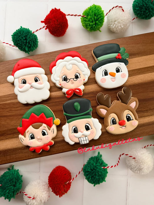 Vintage Christmas Cookie Cutter Set of 6