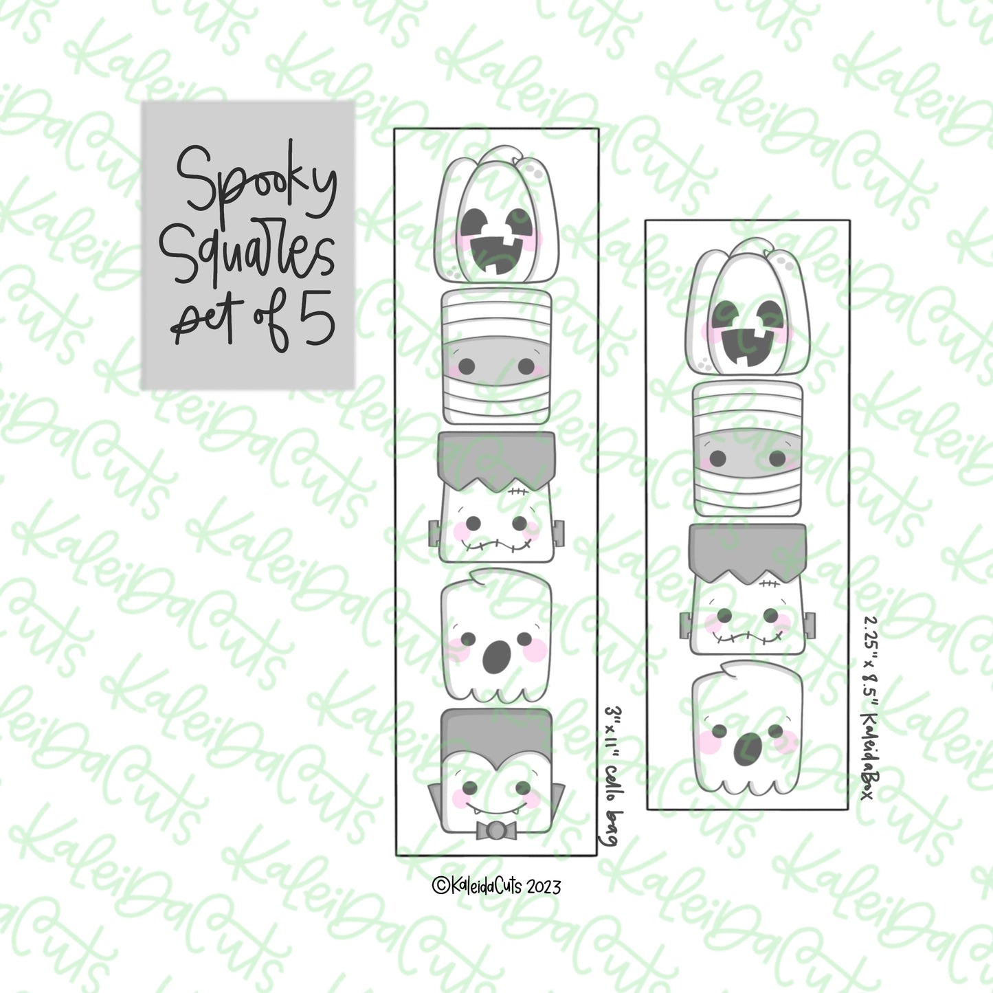 Spooky Squares Cookie Cutter Set of 5