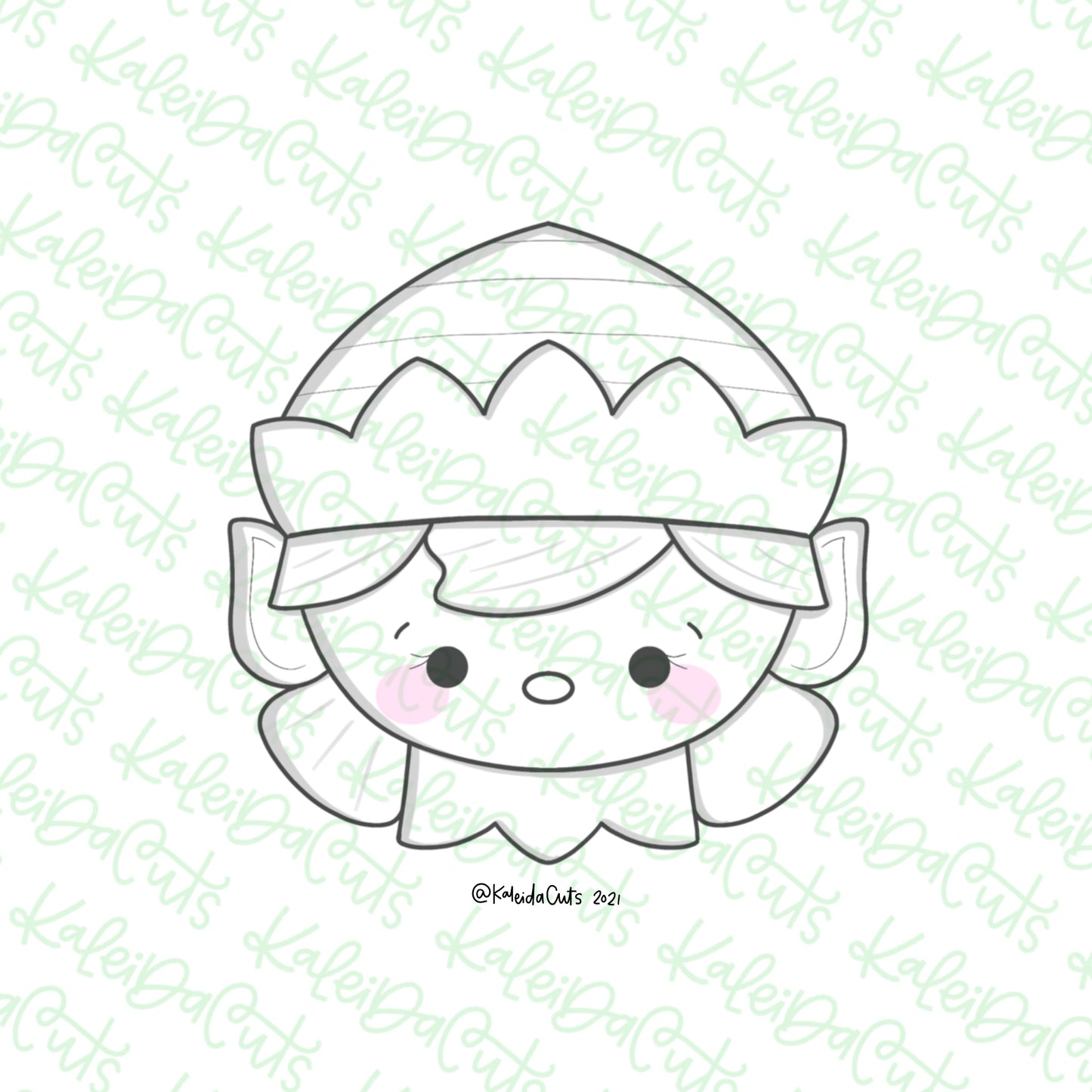 Girl Elf Face Cookie Cutter