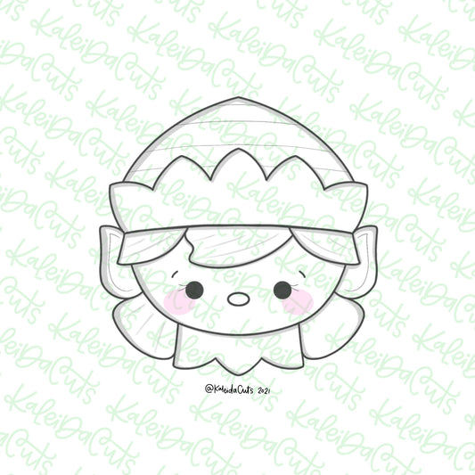 Girl Elf Face Cookie Cutter