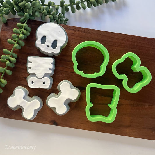 Bag of Bones Cookie Cutter Set of 3
