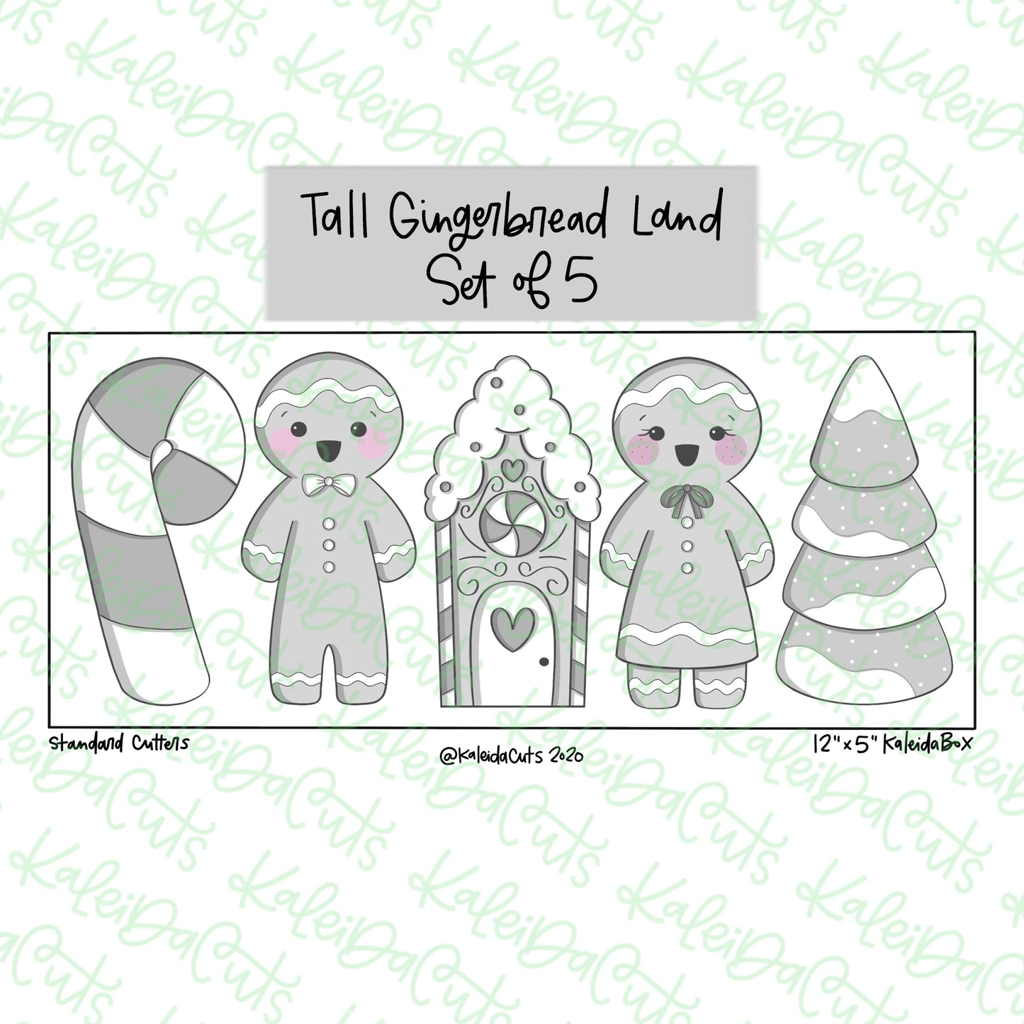 Gingerbread Land Tall Set Cookie Cutters Set of 5
