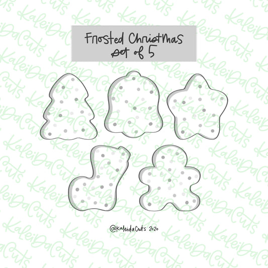 Christmas Frosted Animal Cracker Cookie Cutter Set of 5