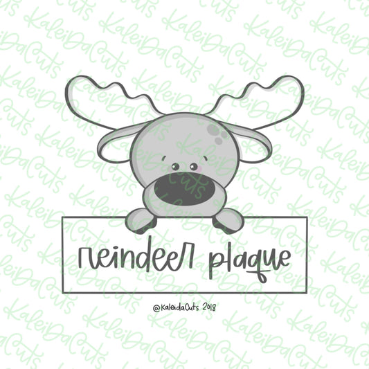 Reindeer Plaque  Cookie Cutter