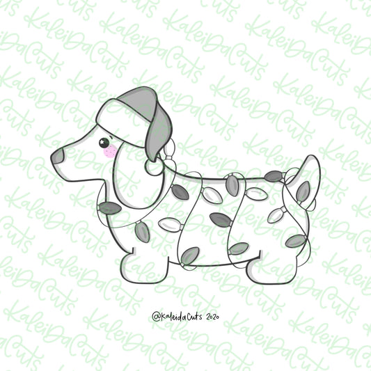 Dachshund in Lights Cookie Cutter