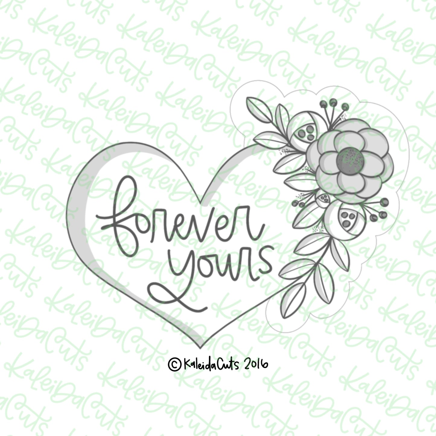 Floral Heart 1 Cookie Cutter