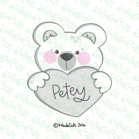 Bear Heart Plaque Cookie Cutter