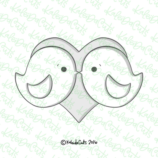 Love Bird Heart Cookie Cutter