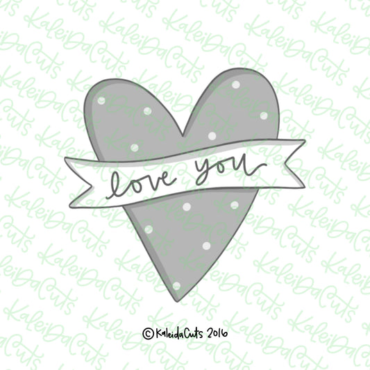 Heart Banner Cookie Cutter