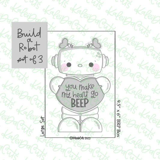 Large  Build a Robot Cookie Cutter - Set of 3