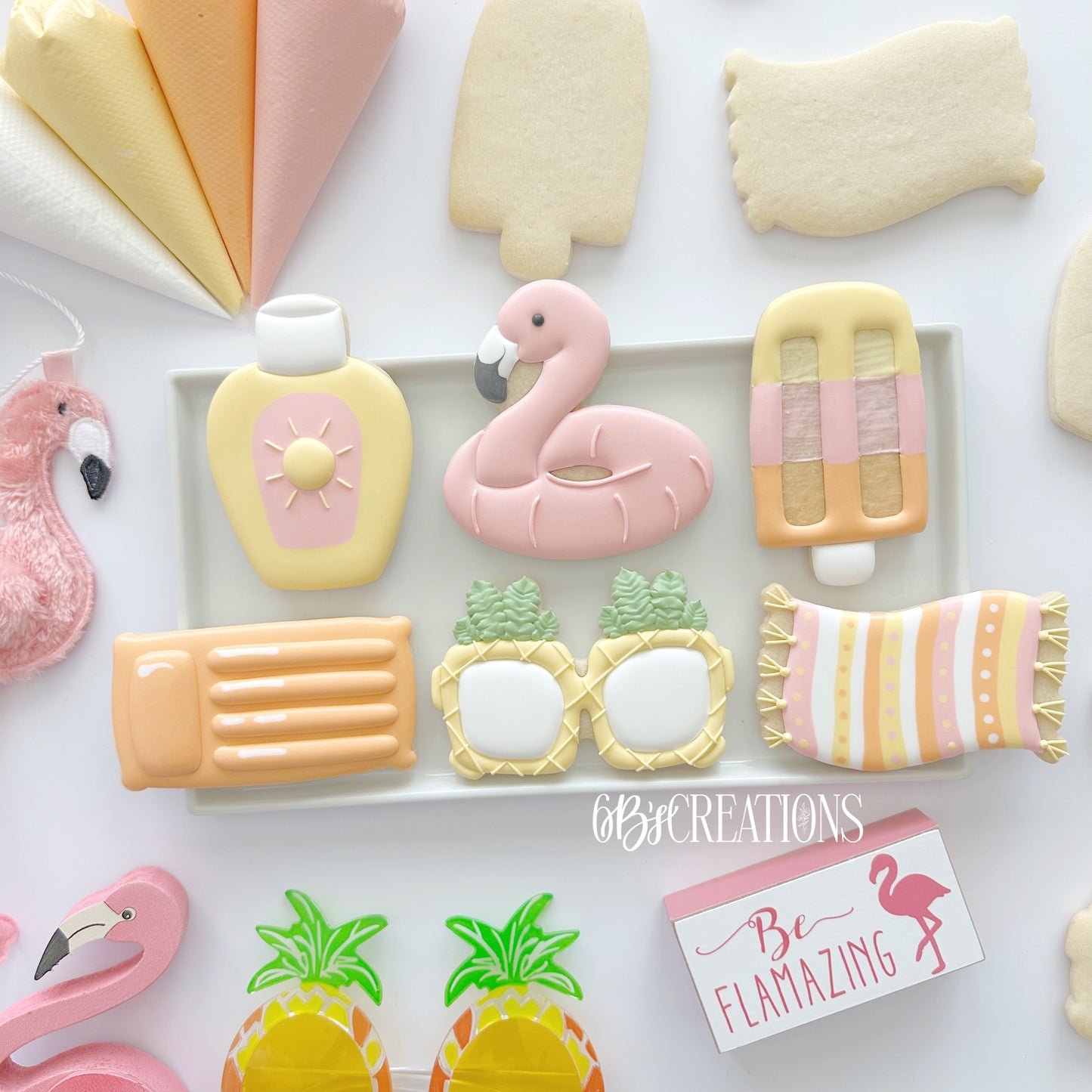 6 B's Creations (Teaching Partners) Let's Flamingle 2026 Set of 6 Cookie Cutters
