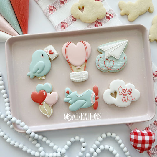 6 B's Creations (Teaching Partners) Love is in The Air 2026 Set of 6 Cookie Cutters