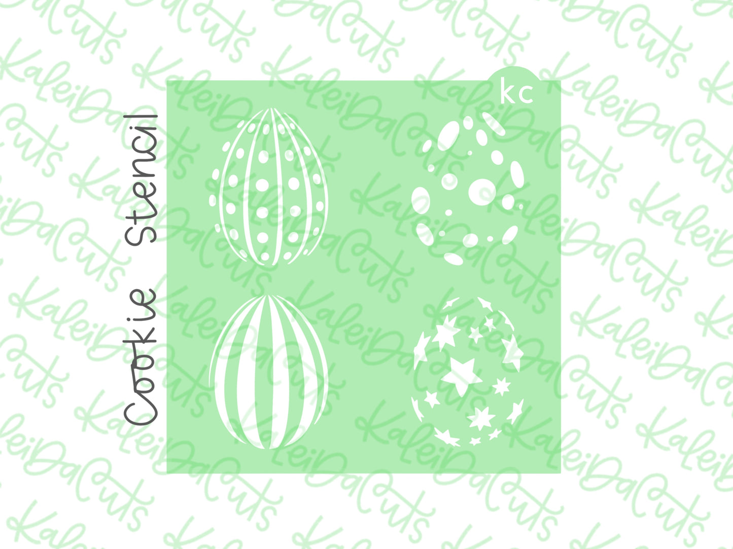 Mini Retro Egg Pattern Stencil