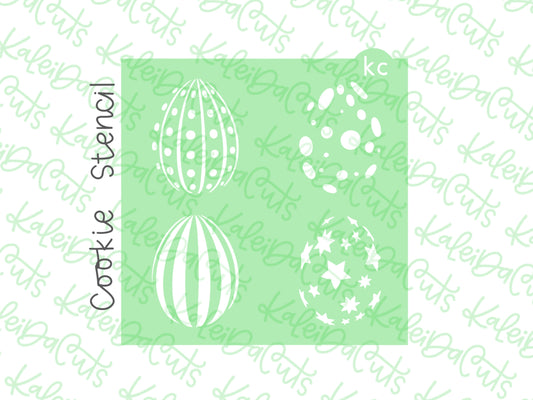 Mini Retro Egg Pattern Stencil