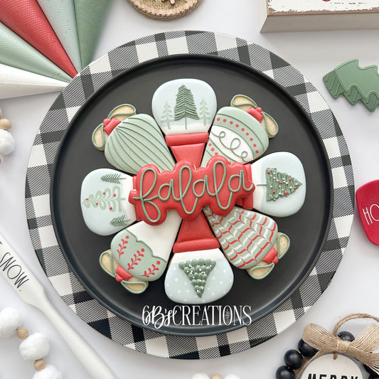 6 B's Creations (Teaching Partners) Ornament and Snow Globe Platter Set of 3 Cookie Cutters