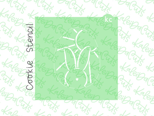 PYO Bunny Sunshine Egg Stencil 3.5"