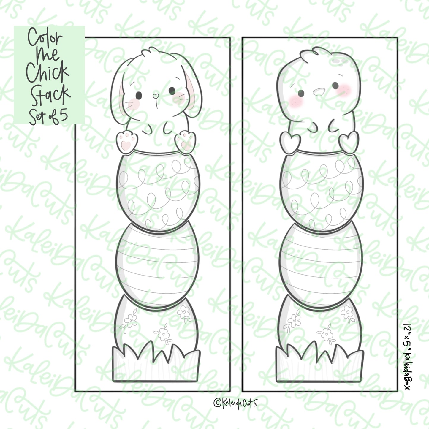 Color Me Chick Stack Cookie Cutters Set of 5 - Medium Sized