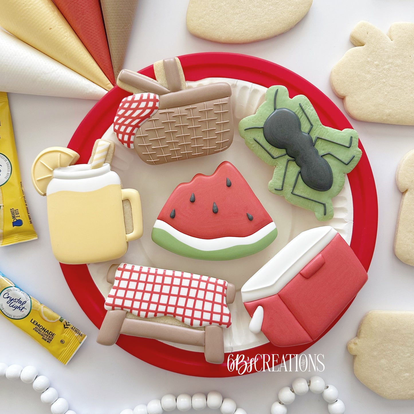 6 B's Creations (Teaching Partners) Picnic in the Park 2026 Set of 6 Cookie Cutters