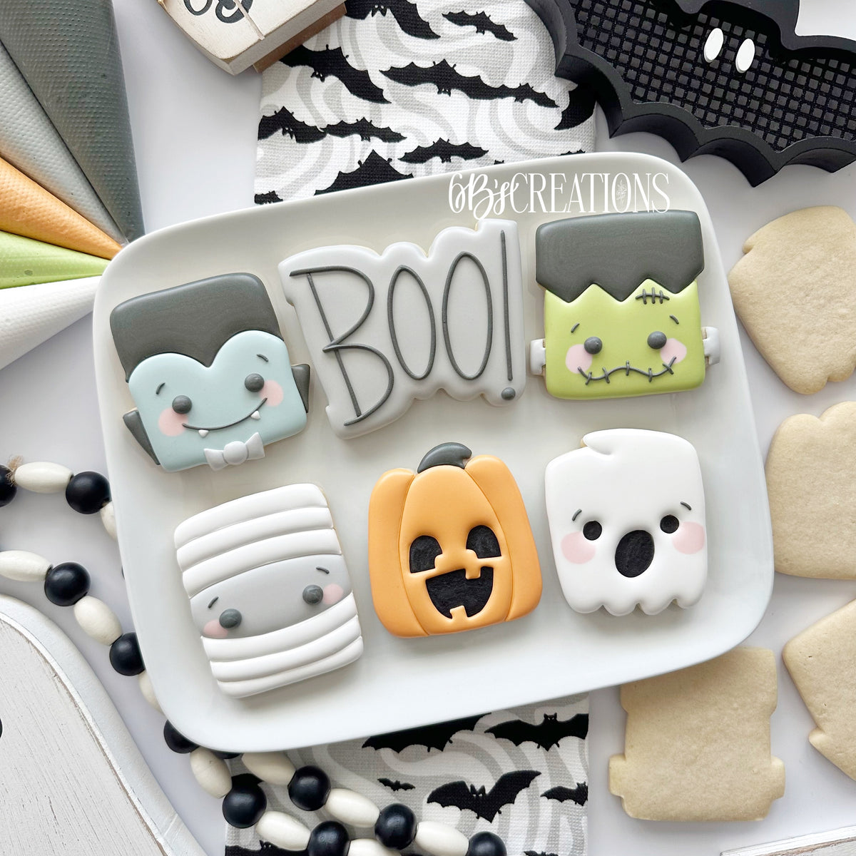 6 B's Creations (Teaching Partners) Spooky Squares Set of 6 Cookie Cut ...