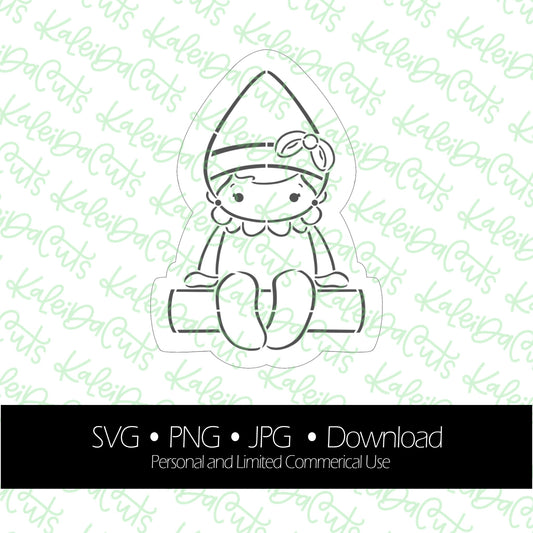 PYO Sitting Elf Girl Digital Download