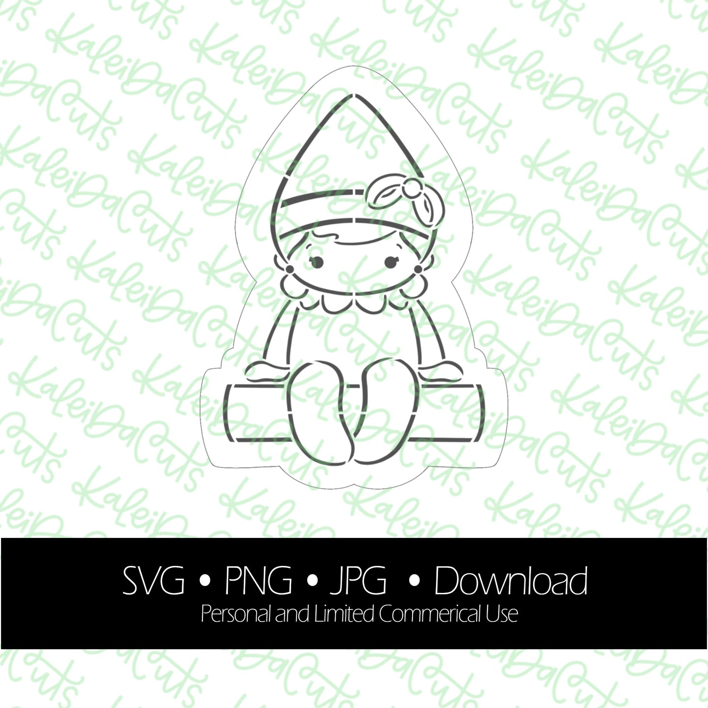 PYO Sitting Elf Girl Digital Download
