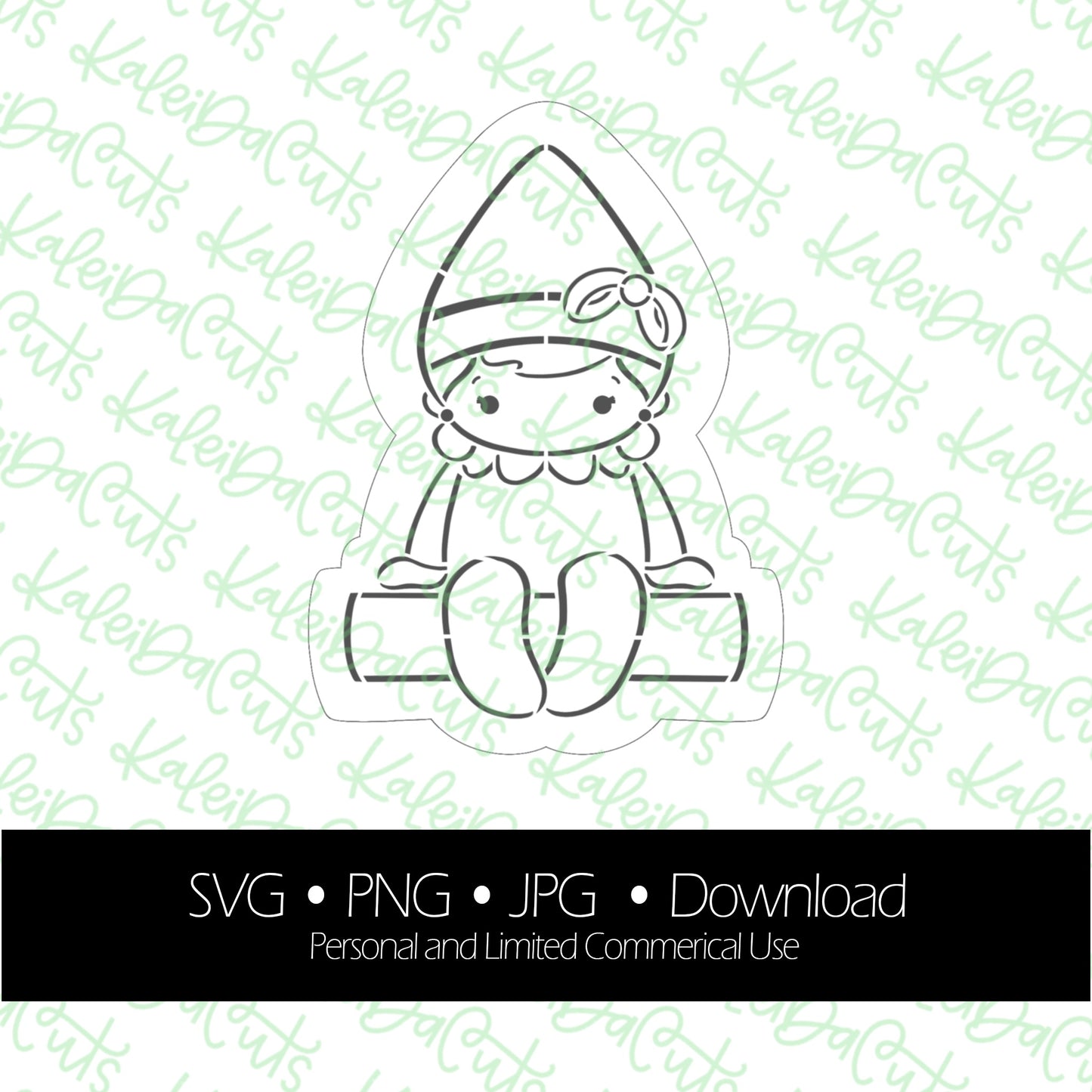 PYO Sitting Elf Girl Digital Download