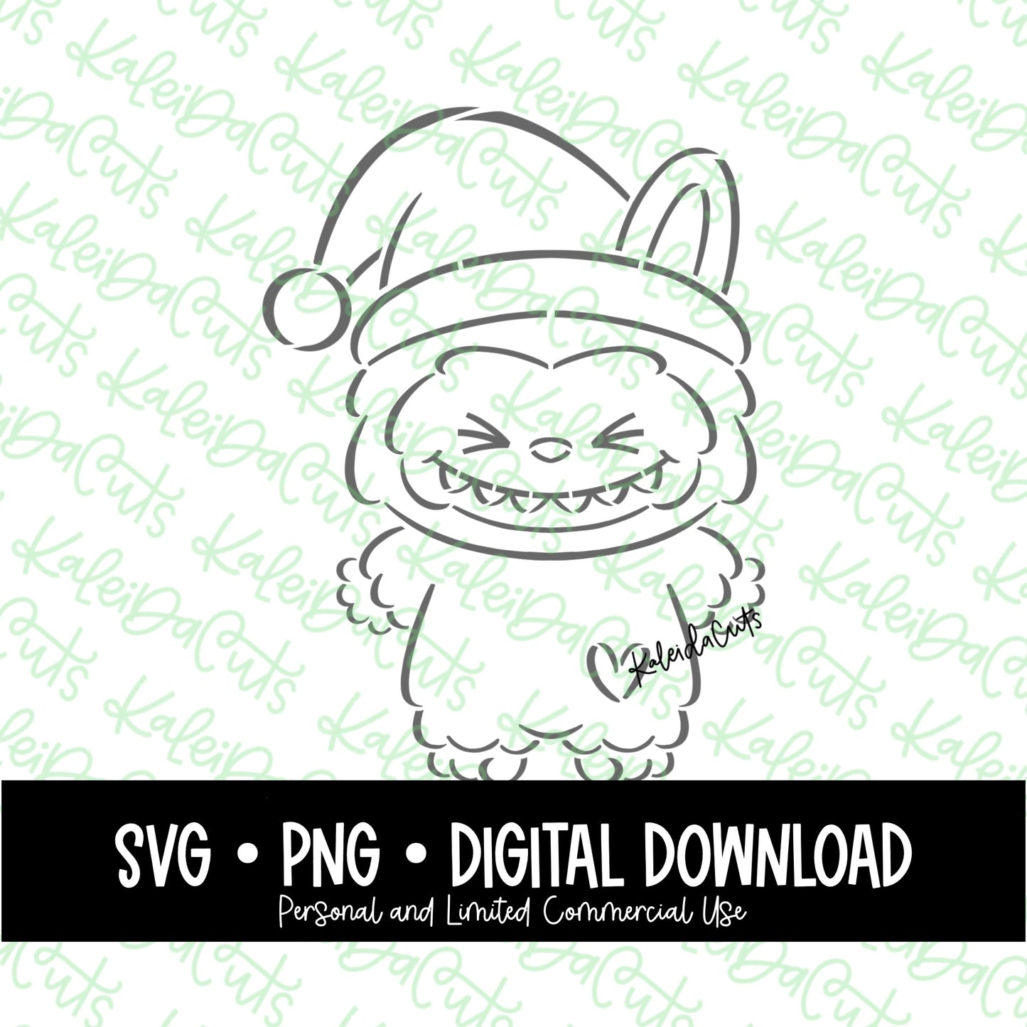 PYO Plush Monster Santa Digital Download