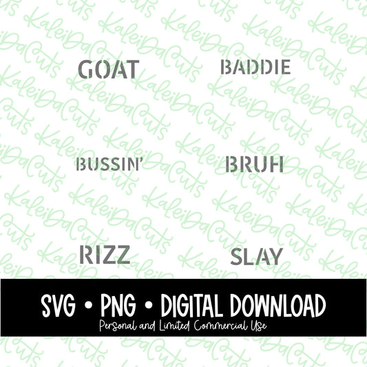 Trendy Teen Conversation Heart Digital Download. SVG.