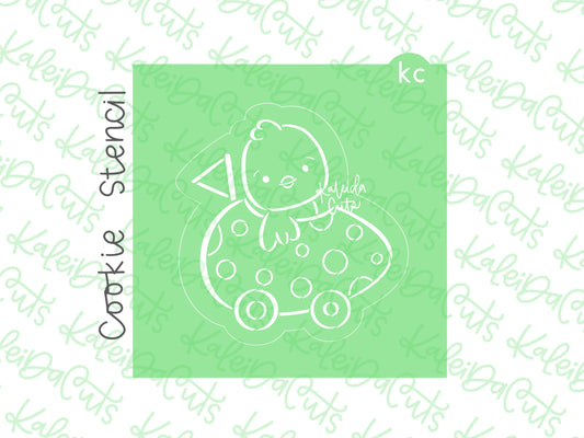 PYO Chick Race Egg Stencil