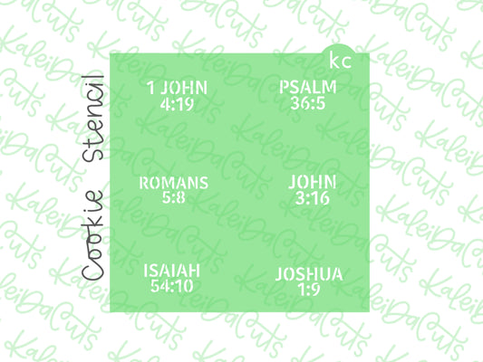Scripture Conversation Hearts Stencil