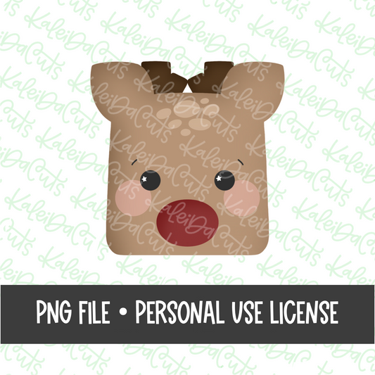 Jolly Square Reindeer .PNG Eddie Image Download