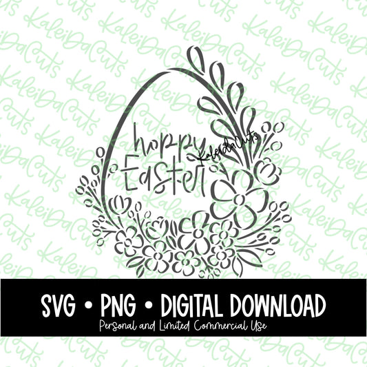 PYO Floral Easter Egg Digital Download