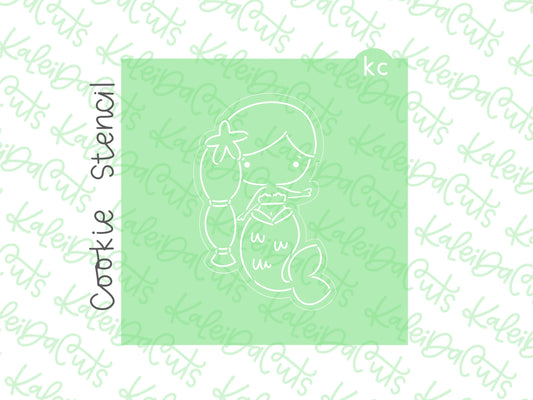 Whimsical Mermaid Bethany PYO Stencil