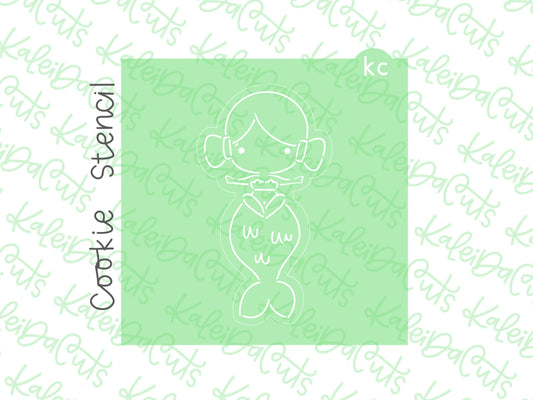 Whimsical Mermaid Siena PYO Stencil