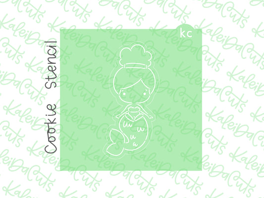Whimsical Mermaid Georgie PYO Stencil