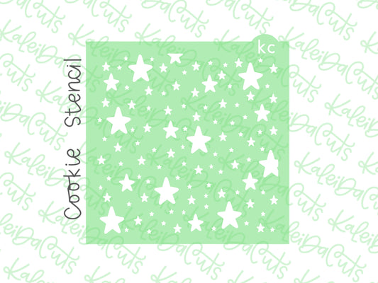 Scattered Stars Pattern Stencil