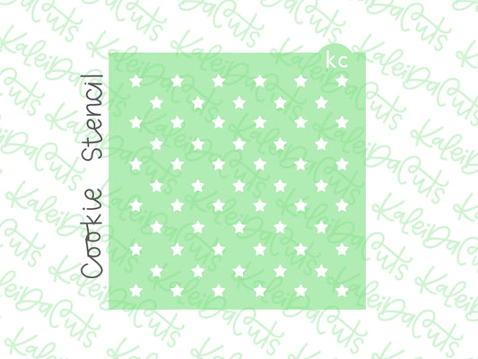 Lined Stars Pattern Stencil