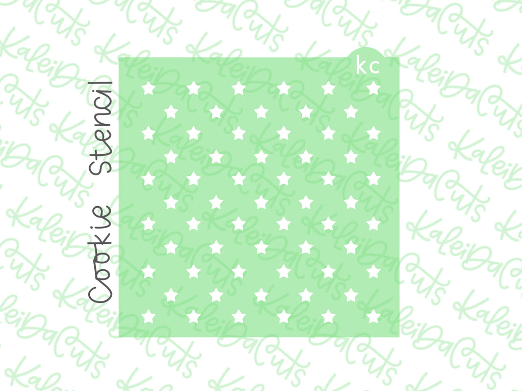 Lined Stars Pattern Stencil KaleidaCuts