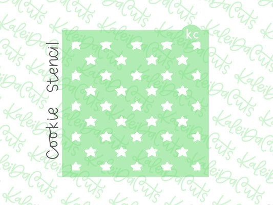 Lined Hand Drawn Star Pattern Stencil