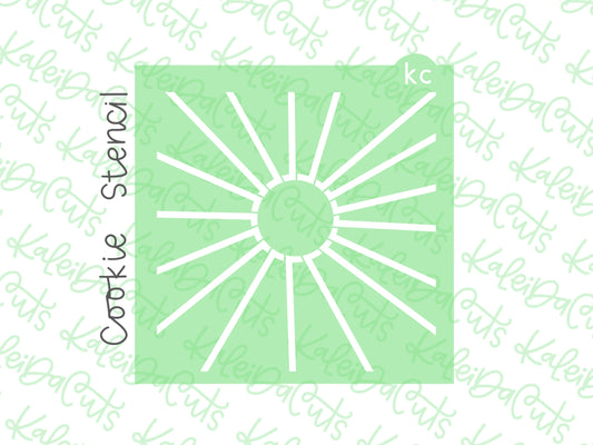 Thin Sun Ray Stencil
