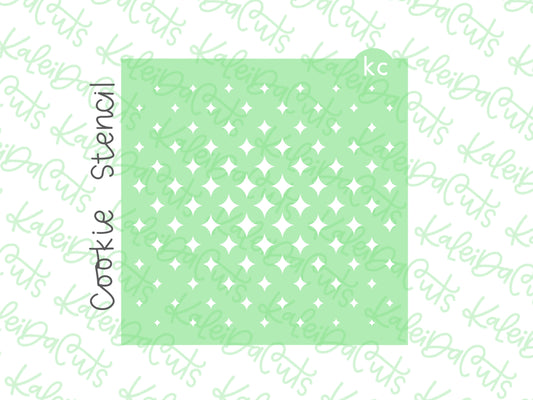 Gradient Twinkle Star Pattern Stencil