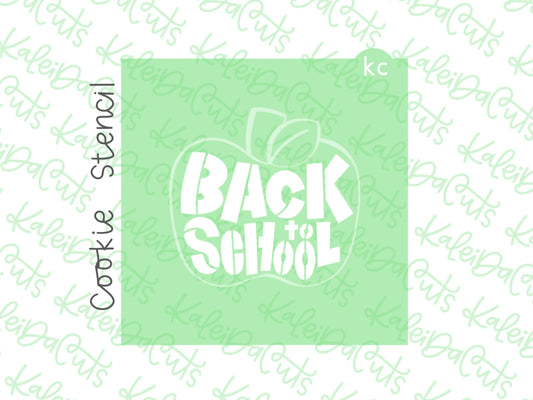 Back to School Apple Stencil