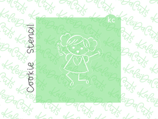 PYO School Girl Stencil