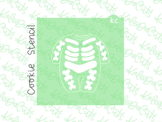 Baby Sleeper Skeleton Stencil