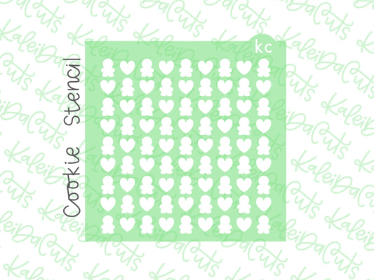 Gingerbread Heart Pattern Stencil